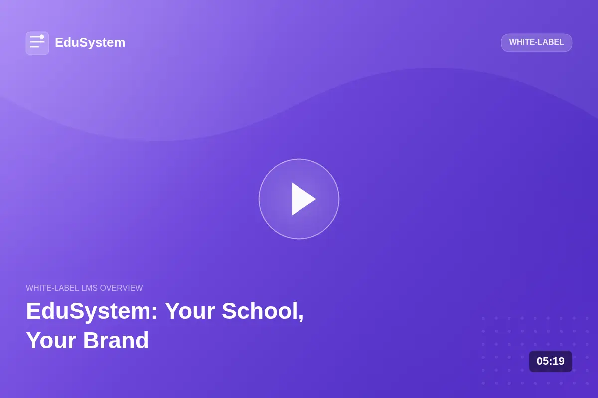 Teacher and learner in EduSystem LMS: online course on the school subdomain
